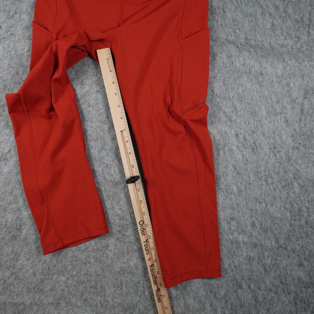 Lululemon Leggings Women Eight Red Speed Up Crop 21" Run Gym Athletic Workout - Picture 2 of 10